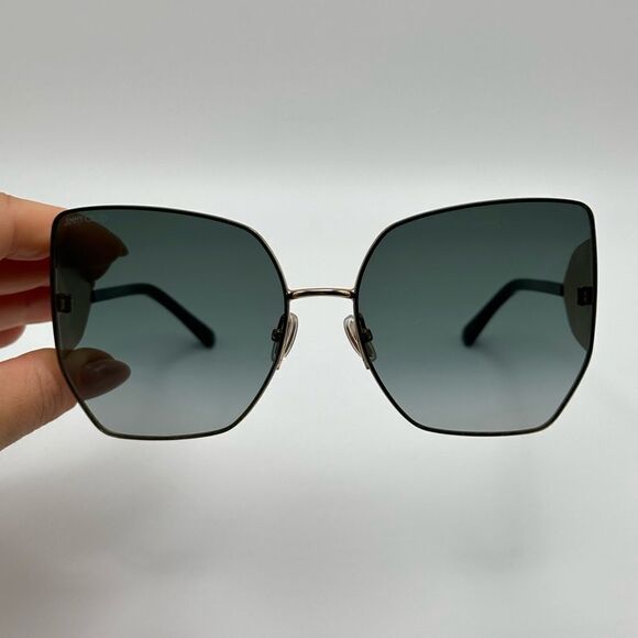 JIMMY CHOO Sunglasses River/S 2M2 Black Oversized Women NEW - Picture 4 of 15